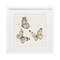 Stupell Industries Isolated Butterflies on Beige Framed Print Under Glass, design by Patricia Pinto